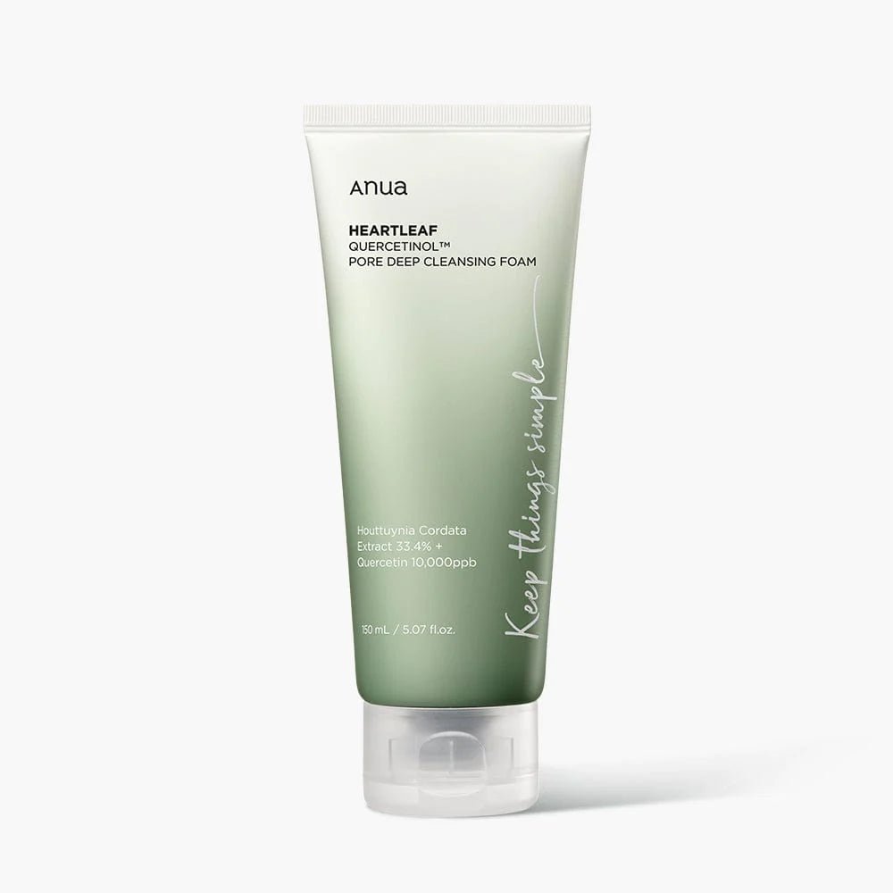 HEARTLEAF QUERCETINOL PORE DEEP CLEANSING FOAM 150ml (ESPUMA DE LIMPIEZA PROFUNDA PARA POROS) - ANUA - NADAUN - 8809640734427