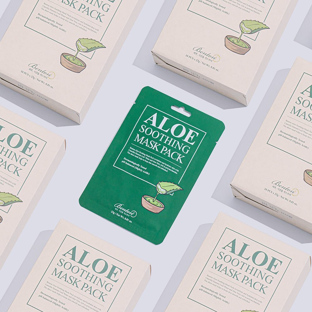 Aloe Soothing Mask Pack 23g x 10 pieces (9+1) - Benton - NADAUN - 8809566990334
