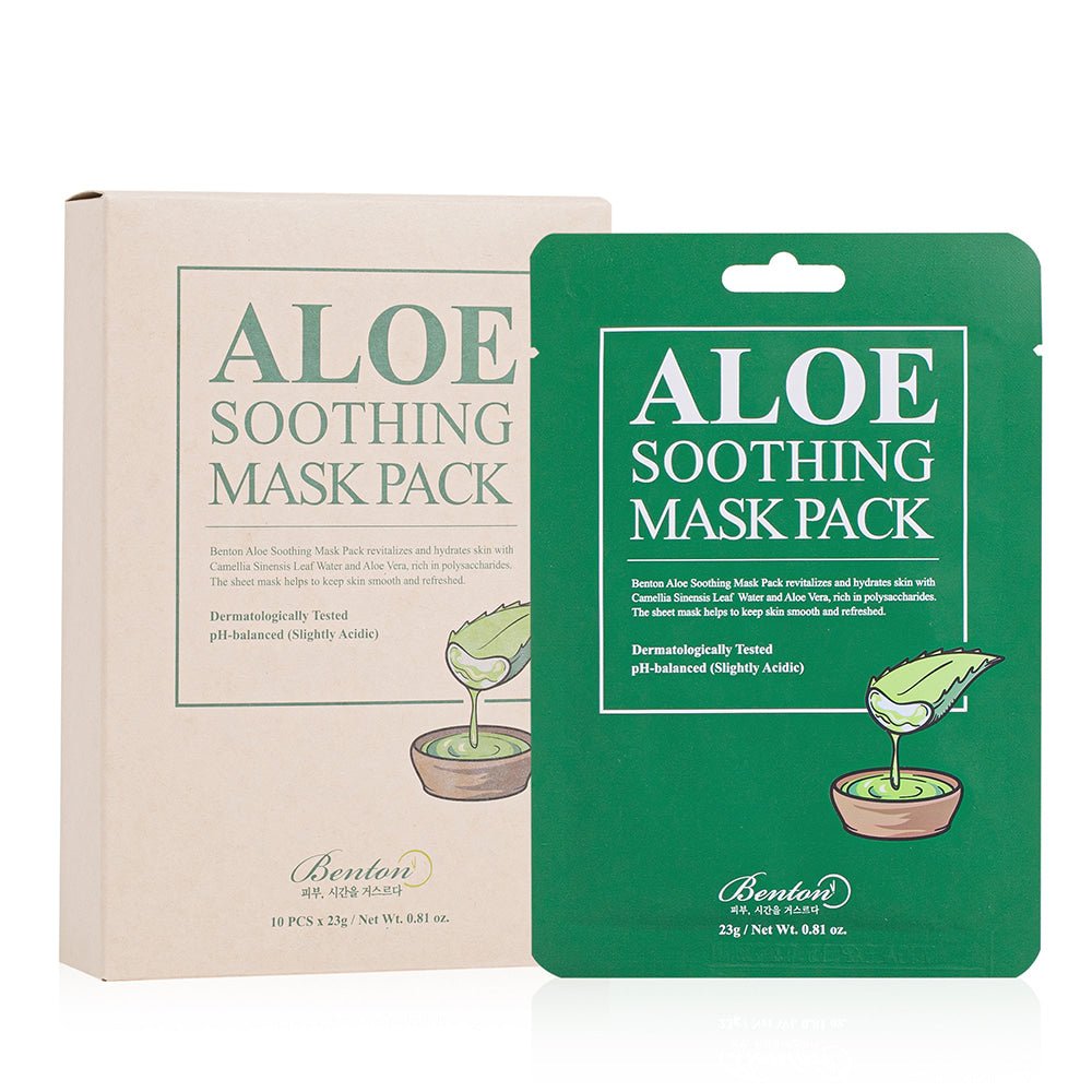 Aloe Soothing Mask Pack 23g x 10 pieces (9+1) - Benton - NADAUN - 8809566990334