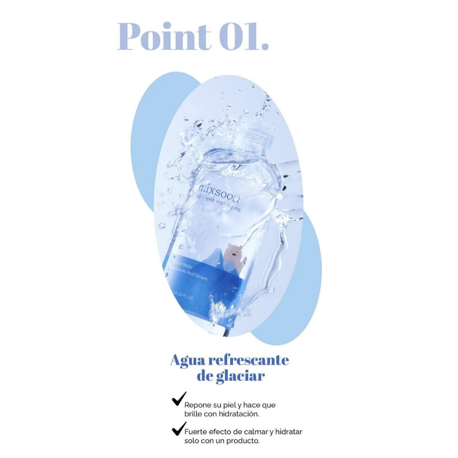 Glacier Water Hyaluronic Acid Serum 300 ml - Mixsoon - NADAUN - 8809732910760