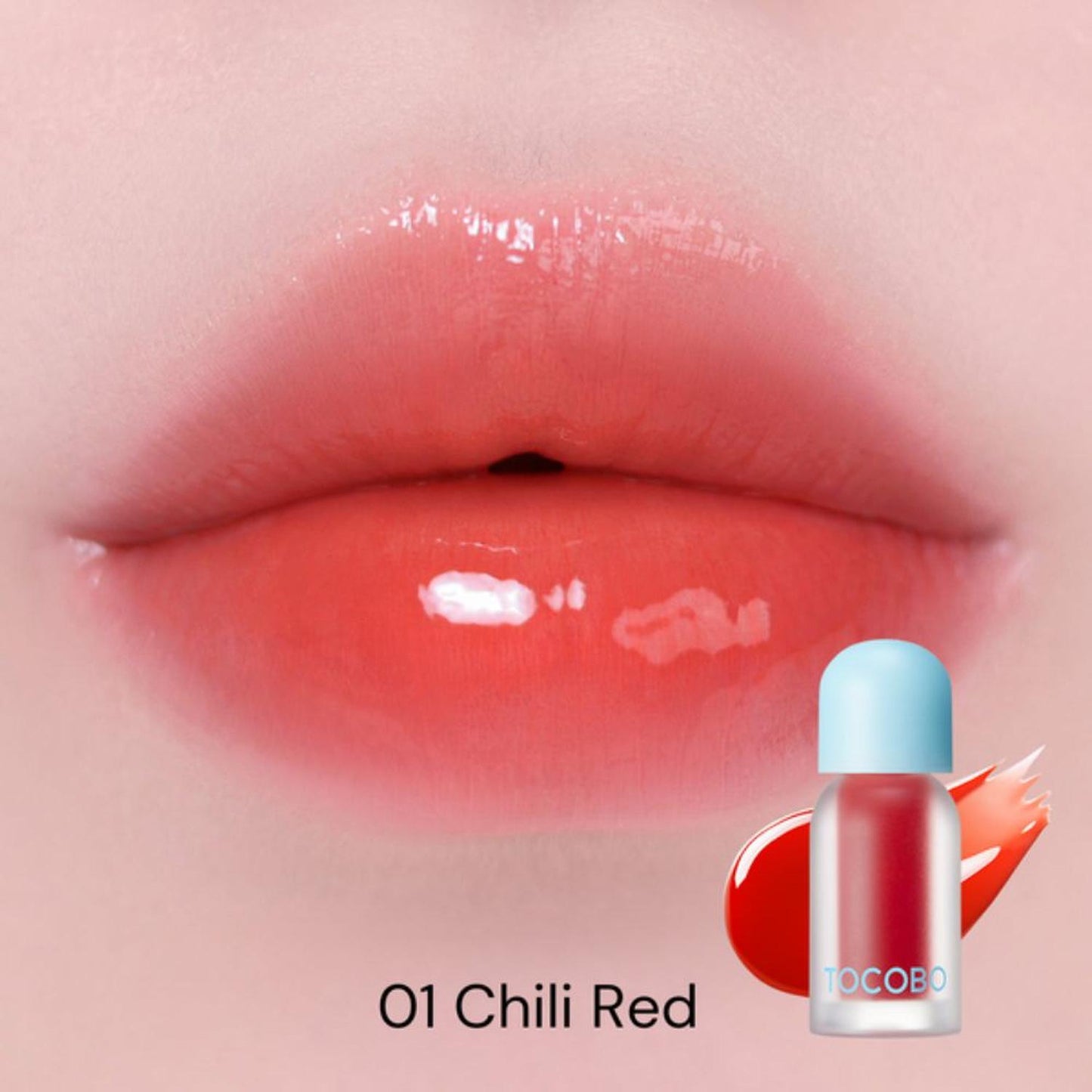 Juicy Berry Plumping Lip Oil Glam Max 01 Chill Red 4 g - TOCOBO - NADAUN - 8809835060669