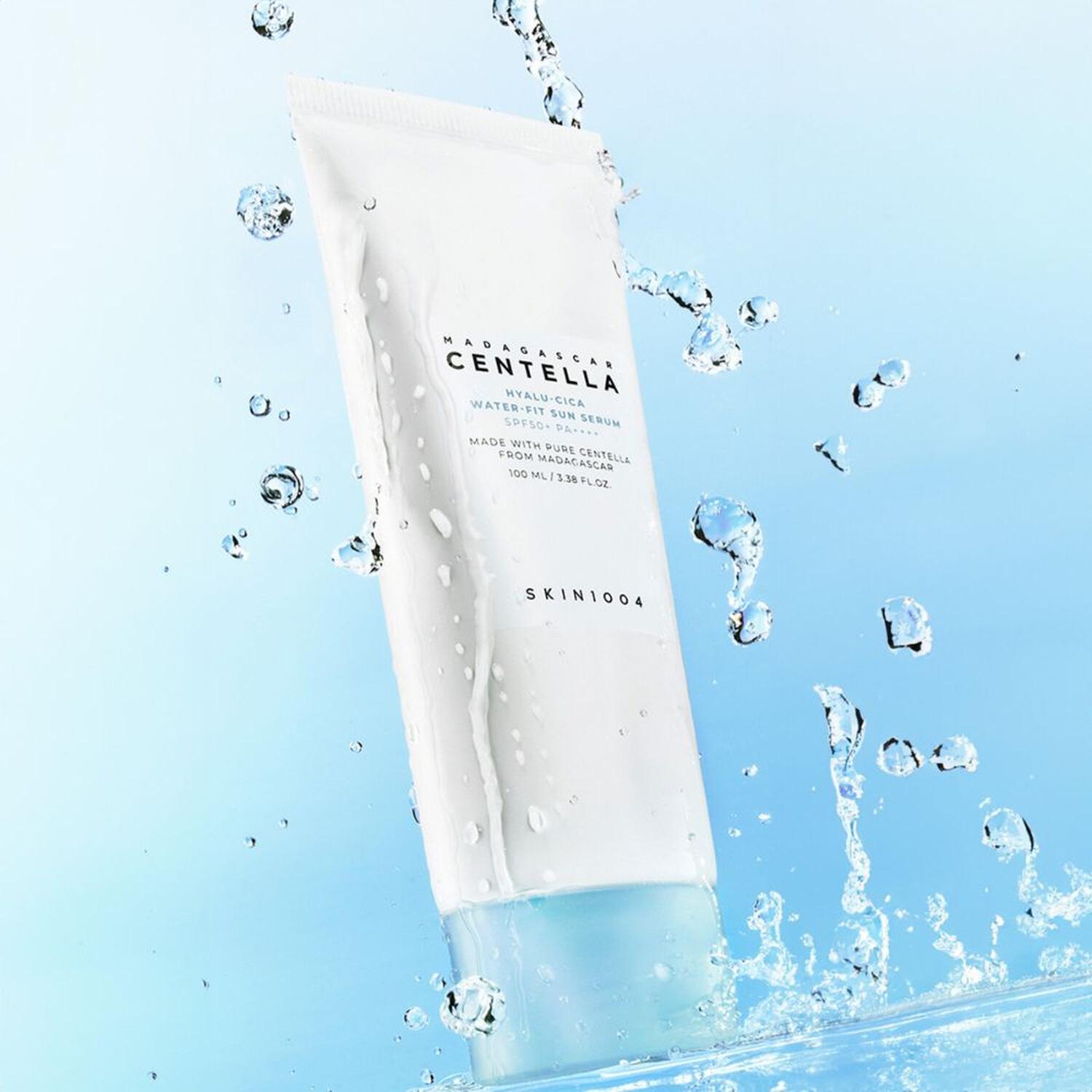 Madagascar Centella Hyalu - Cica Water - Fit Sun Serum 100 ml - SKIN1004 - NADAUN - 8809913830603