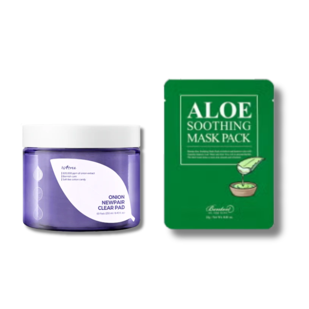 [Clear Skin Kit] Onion Newpair Clear Pad + Aloe Soothing Mask Pack
