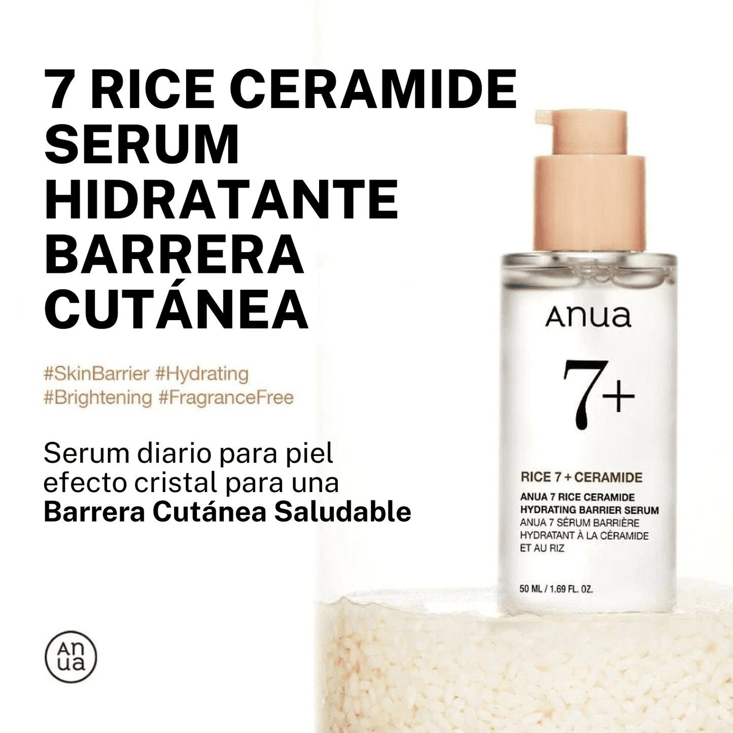 Rice 7 Ceramide Hydrating Barrier Serum 50ml - ANUA - NADAUN - 8809640734861