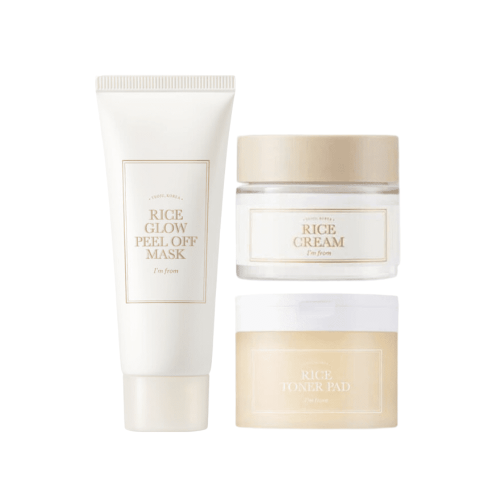 [Rice All in One KIT] Rice Glow Peel Off Mask & Toner Pad & Cream - I'm from - NADAUN - 