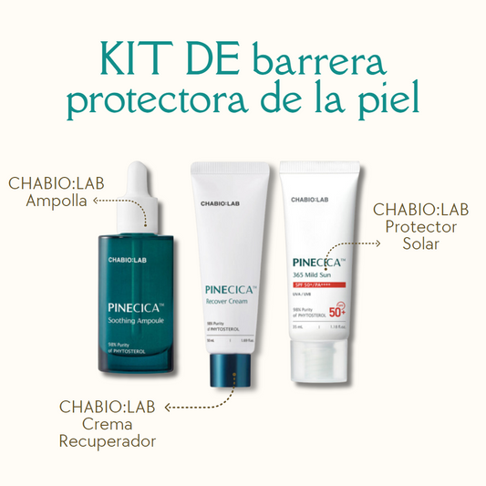 [Kit para acné] Cica Serum + Crema Reparadora + Protector Solar