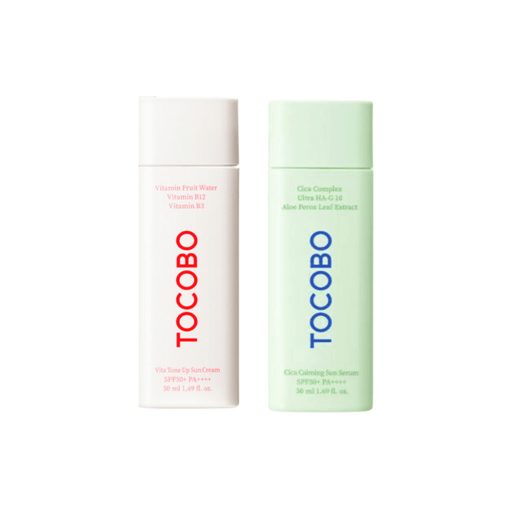 [Tocobo Sunscreen Dúo] Cica Calming Sun Serum + Vita Tone up Sun Cream - TOCOBO - NADAUN - 